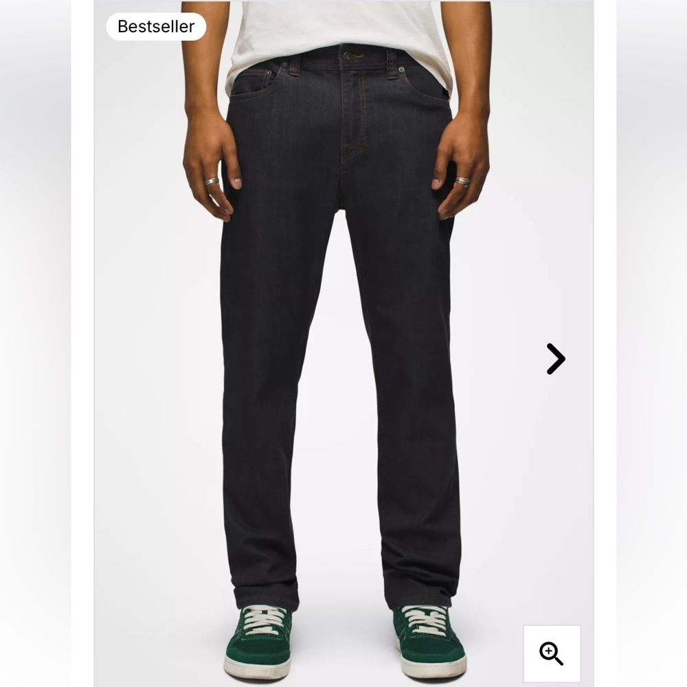 New Prana bridger jean 30 dark‎ wash denim hiking outdoor stretch breathable